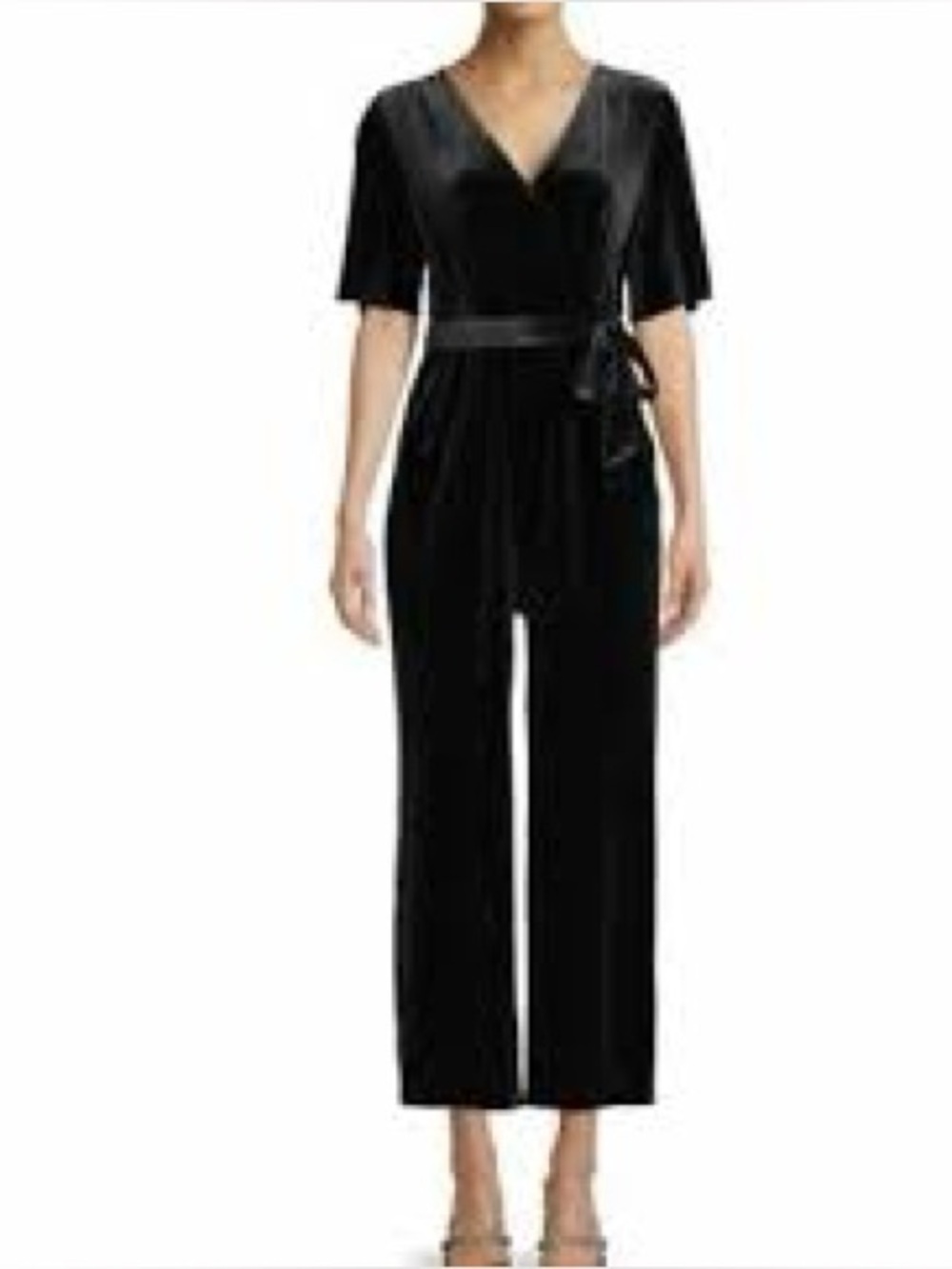 The Get Elegant Black Velvet Jumpsuit